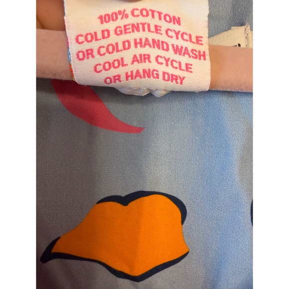 Gretchen Scott Orange Blue Floral Puff Sleeve Midi Dress Size S - Picture 5 of 6